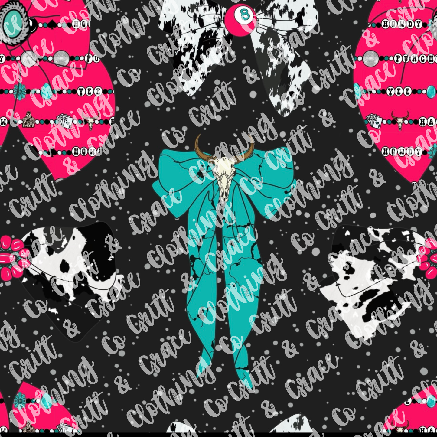Hot Pink & Turquoise Bows (Preorder)