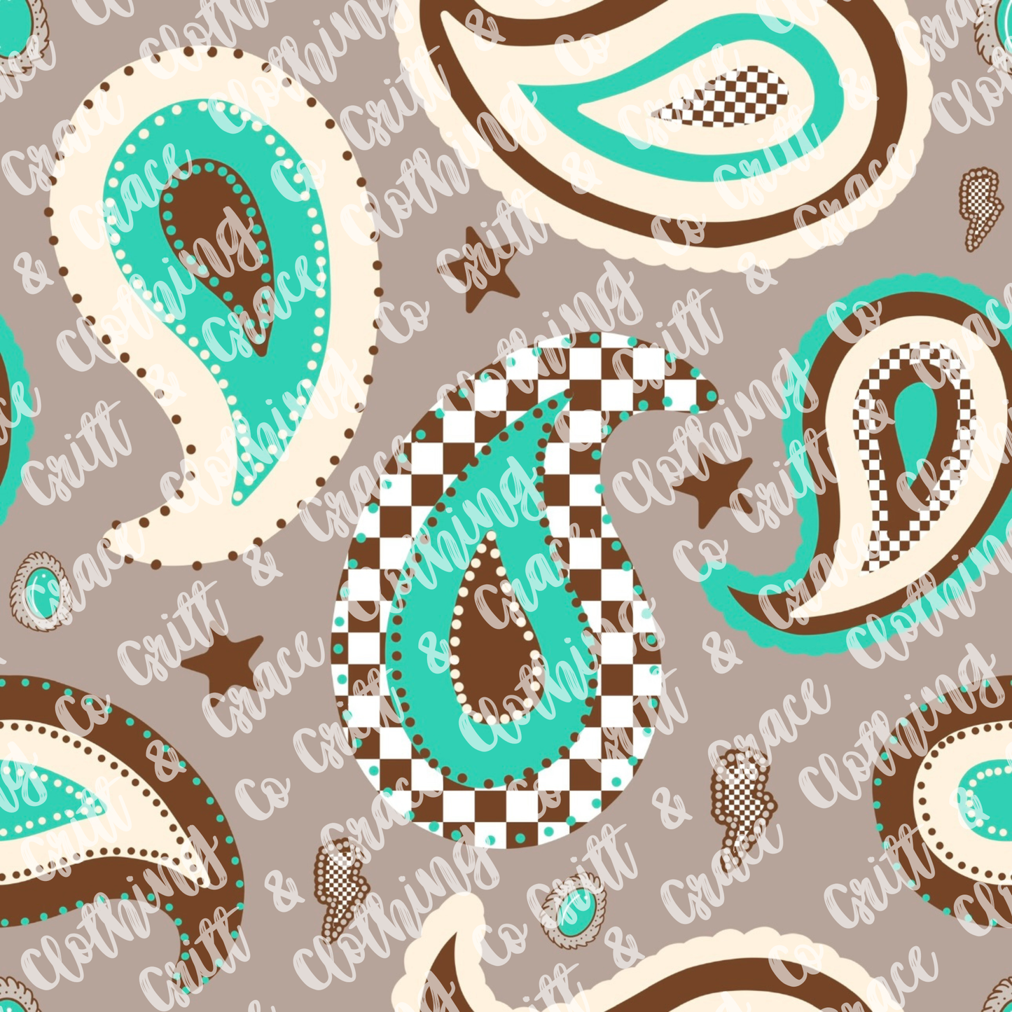 Turquoise Paisley (Preorder)