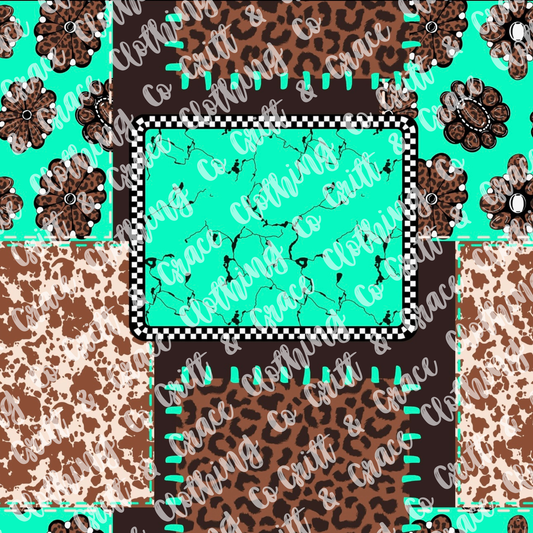 Western turquoise patchwork (Preorder)